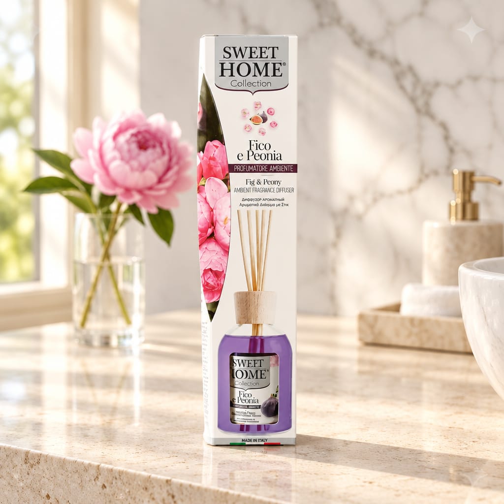 Sweet Home Profumatore Ambiente con Bastoncini Fico e Peonia 100 ml