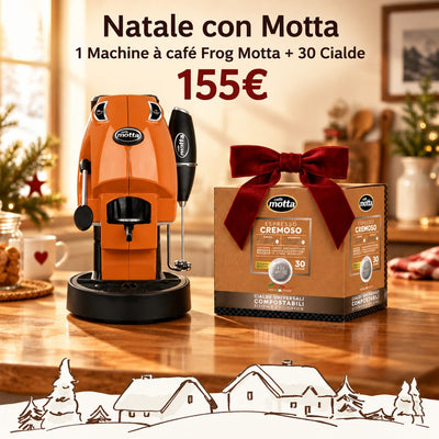 Coffret cadeau de Noël Baby Frog Motta avec 30 dosettes Motta Espresso Originale