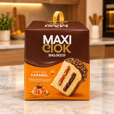 Balocco Panettone MaxiCiok Caramel 800 gr