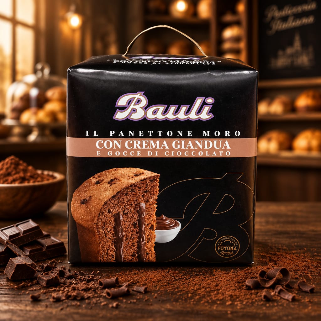 Bauli il Panettone Moro con Crema di Gianduia  900 gr