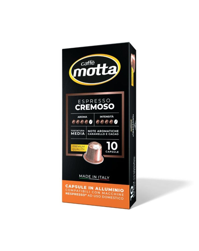 Motta Espresso Cremoso Coffee Capsules Compatible with Nespresso (10 Capsules)