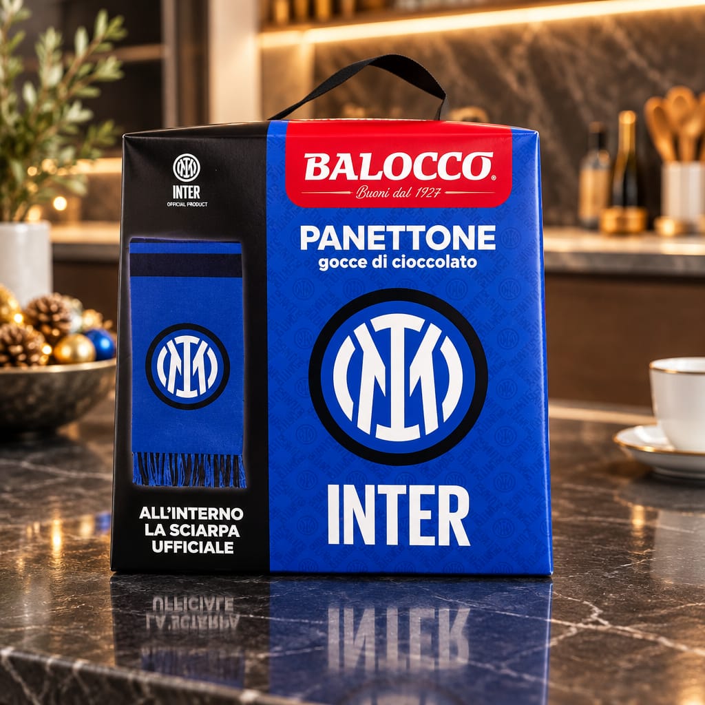 Balocco Panettone Inter con Gocce di Cioccolato 500 gr