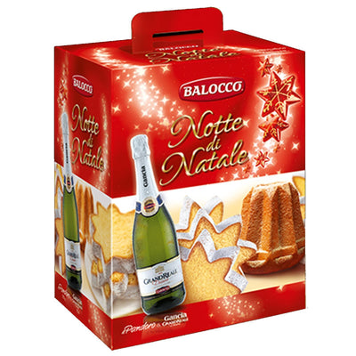 Balocco Christmas Night Pandoro &amp; Bottle