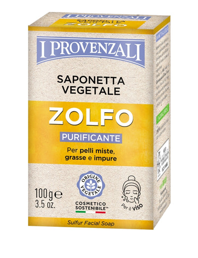 I Provenzali Sapone con aggiunta di zolfo per il viso 100 gr
