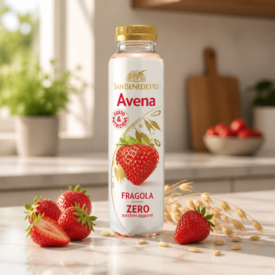Flocons d'avoine aux fraises San Benedetto sans sucre 400 ml