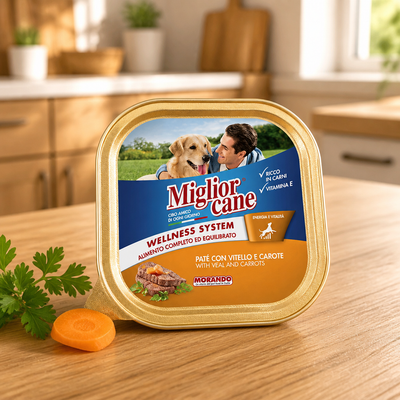 Migliorcane Barquette Veau et Carottes 300 gr