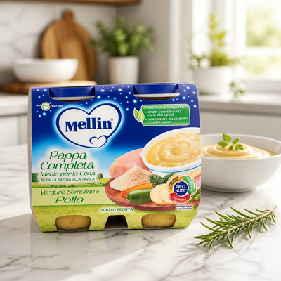 Mellin Babycena Cheese/Pasta and Vegetables 2 x 200 gr