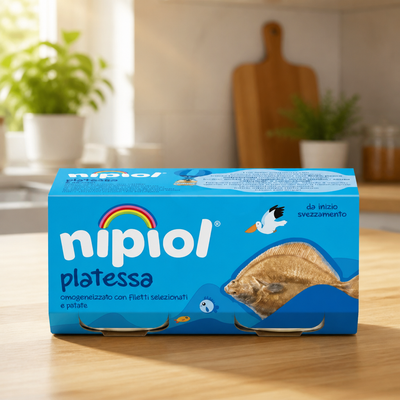 Nipiol Homogenized Plaice Fish 2 x 80g