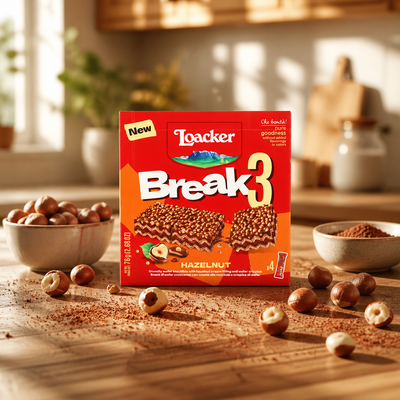 LOACKER Break3 Hazelnut 4x18 g