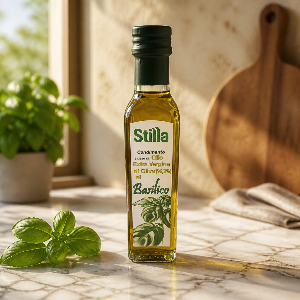 Stilla Olio Extra Vergine di Oliva al Basilico 250 ml