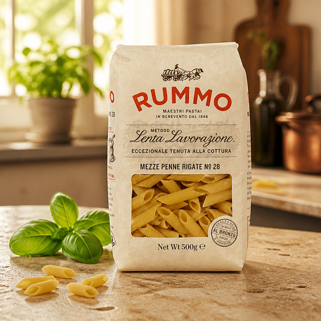 Pasta Rummo Mezze Penne Rigate 28  500gr