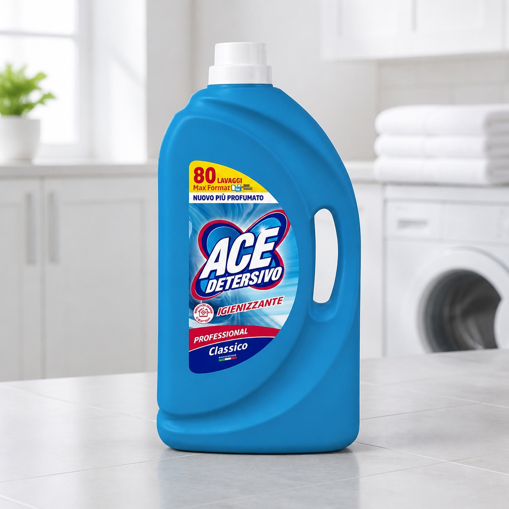 ACE Detersivo Lavatrice – 80 Lavaggi | 4 Litri