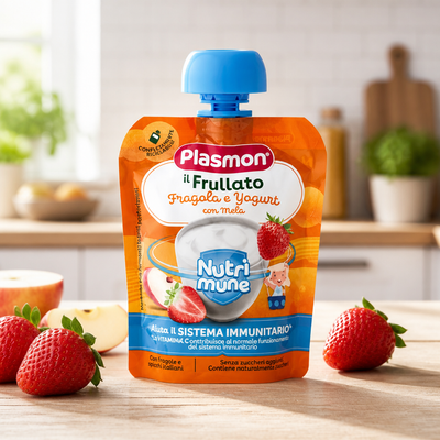Plasmon Purée de fruits 6 x 85 g Fraise/Yaourt