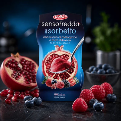 SensoFreddo Dolfin Sorbetto Melograno e Frutti di Bosco 200 ml