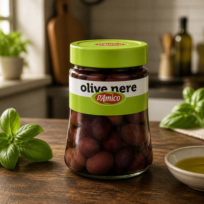 D'Amico Black Olives in Brine 300g