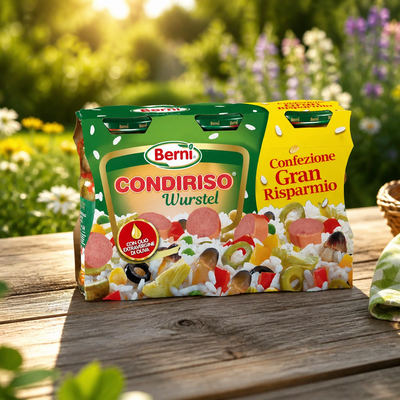BERNI Assaisonnement pour salade de riz Saucisses de Strasbourg HVE 300 g x3