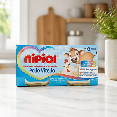 Nipiol Homogenized Veal/Chicken 2 x 80 gr