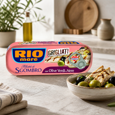 Rio Mare Mackerel with Green and Black Olives 120g