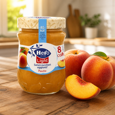 Confiture de pêches HERO LIGHT 280 g