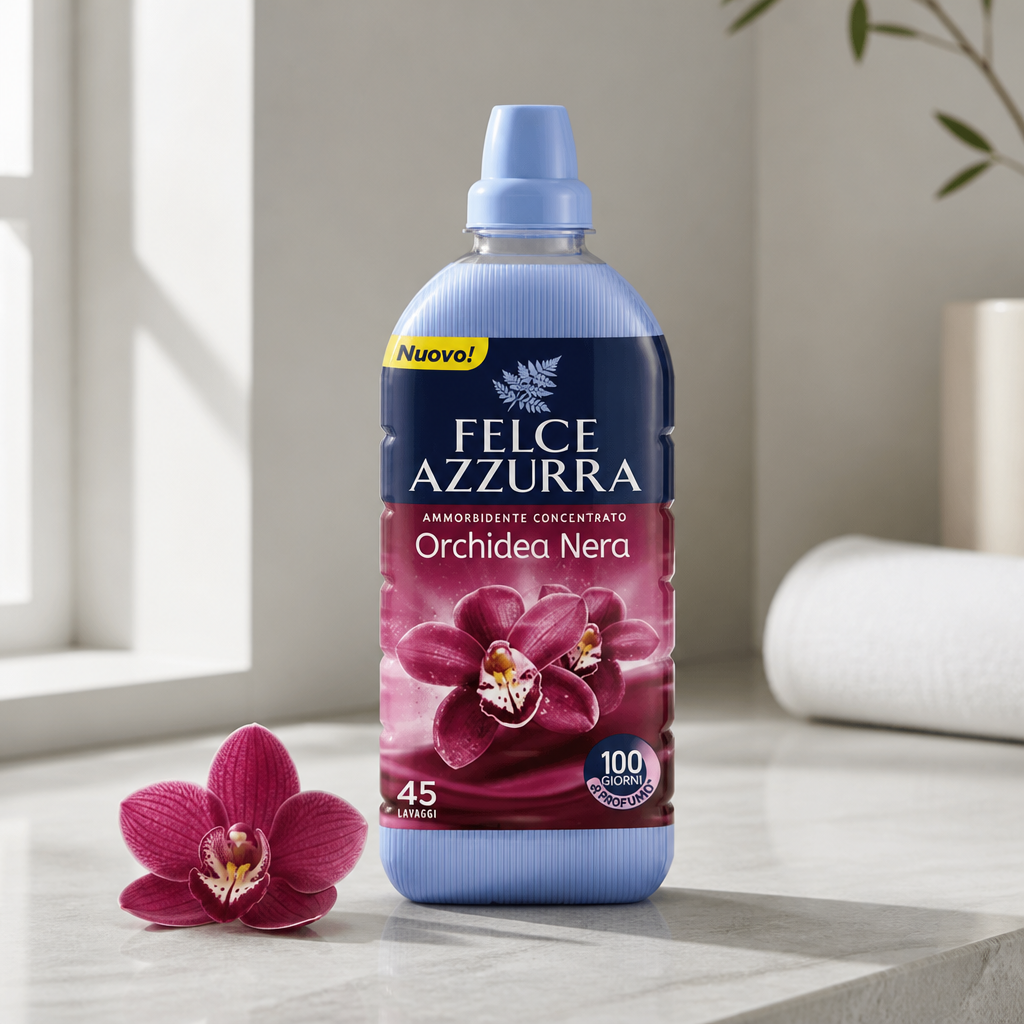 Adoucissant concentré Felce Azzurra Orchidée noire 45 lavages