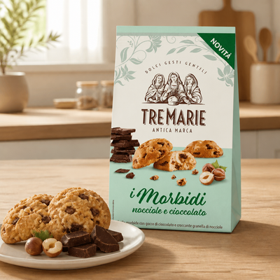 Soft Hazelnut and Chocolate Biscuits 300g Tre Marie