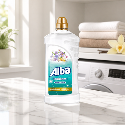 ALBA Pavimenti Fiori di Bach e Vaniglia 1000 ml – Detergente Igienizzante per Pavimenti e Superfici Lavabili