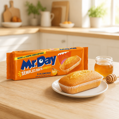 Mr.Day - Plumcake Classico con Yogurt Magro e Miele Senza Lattosio 190 gr