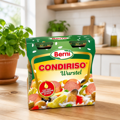 BERNI Assaisonnement pour salade de riz Saucisses de Strasbourg HVE 300 g x3
