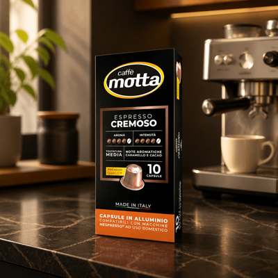 Motta Espresso Cremoso Coffee Capsules Compatible with Nespresso (10 Capsules)
