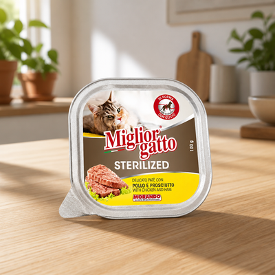 Migliorgatto Stérilisé Pâtée Poulet et Jambon 100 g