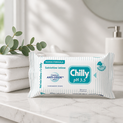 Chilly Lingettes intimes Ph 3,5, 12 pièces