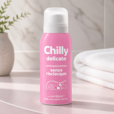 Gel douche intime délicat sans rinçage Chilly 100 ml
