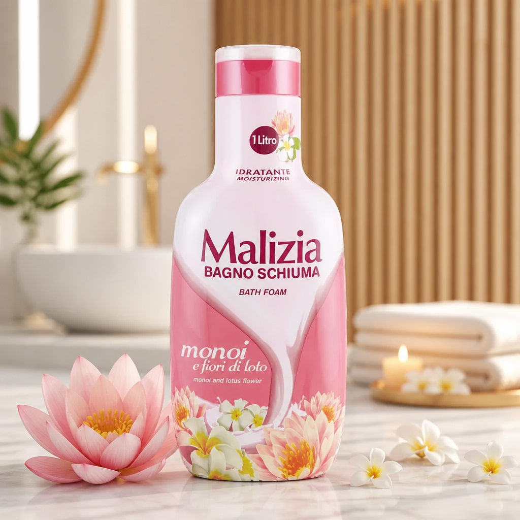 Malizia Gel Douche Monoï et à la Fleur de Lotus 1000 ml