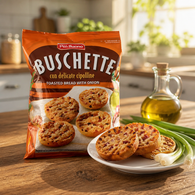 Più Buono - Bruschette Più Buono Gusto Contadino con delicate Cipolline 150 gr