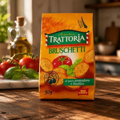 Autentica Trattoria San Carlo Bruschetti Pomodoro e Basilico 50 gr