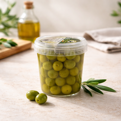 Vittoria Olives Vertes Géantes Sicile Seau 500g