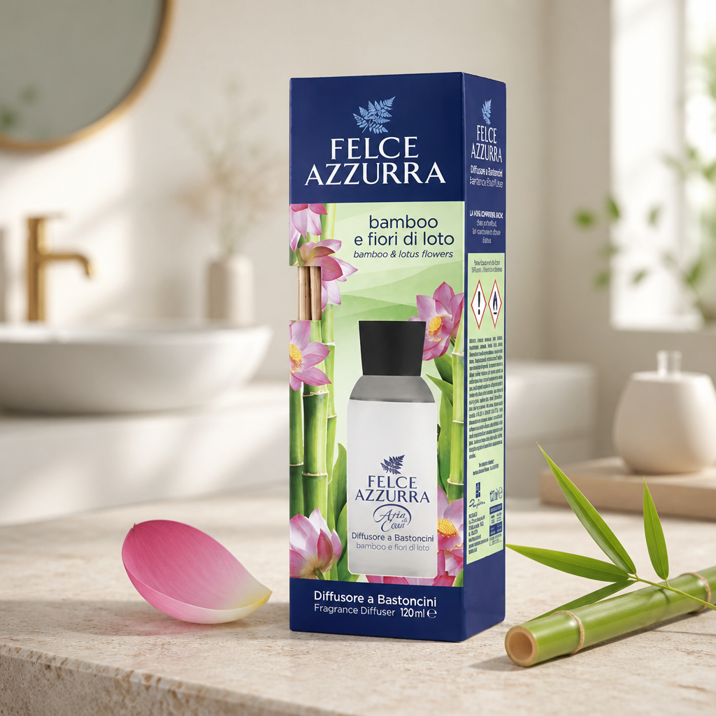 Diffuseur d'ambiance Fougère Bleue 120 ml – Bambou et Fleurs de Lotus