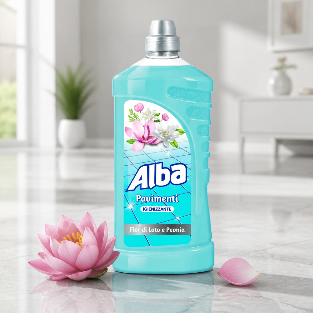 LBA Pavimenti Loto e Peonia 1000 ml – Sanitizing Detergent for Floors and Washable Surfaces
