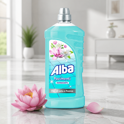 LBA Pavimenti Loto e Peonia 1000 ml – Detergente Igienizzante per Pavimenti e Superfici Lavabili