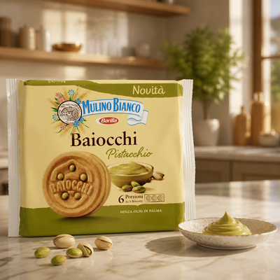 Mulino Bianco Baiocchi Snack Pistacchio 168 GR