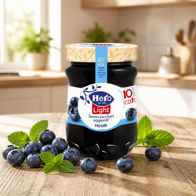 Confiture de myrtilles HERO LIGHT 280 g