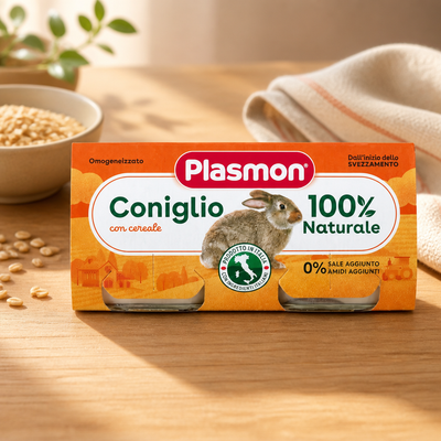 Plasmon Petits pots de Lapin 2 x 80 g