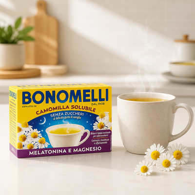 Bonomelli Camomilla Solubile con melatonina e magnesio 16pz
