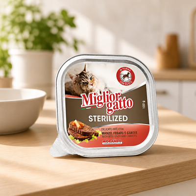 Migliorgatto Stérilisé Pâté Bœuf Foie et Carottes 100 gr