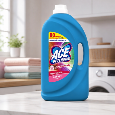 ACE Detersivo Colorati – 80 Lavaggi | 4 Litri