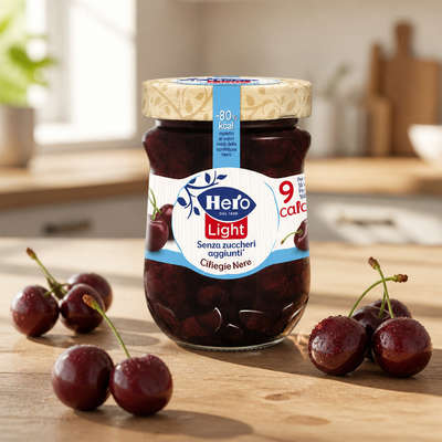 Confiture de cerises noires HERO LIGHT 280 g