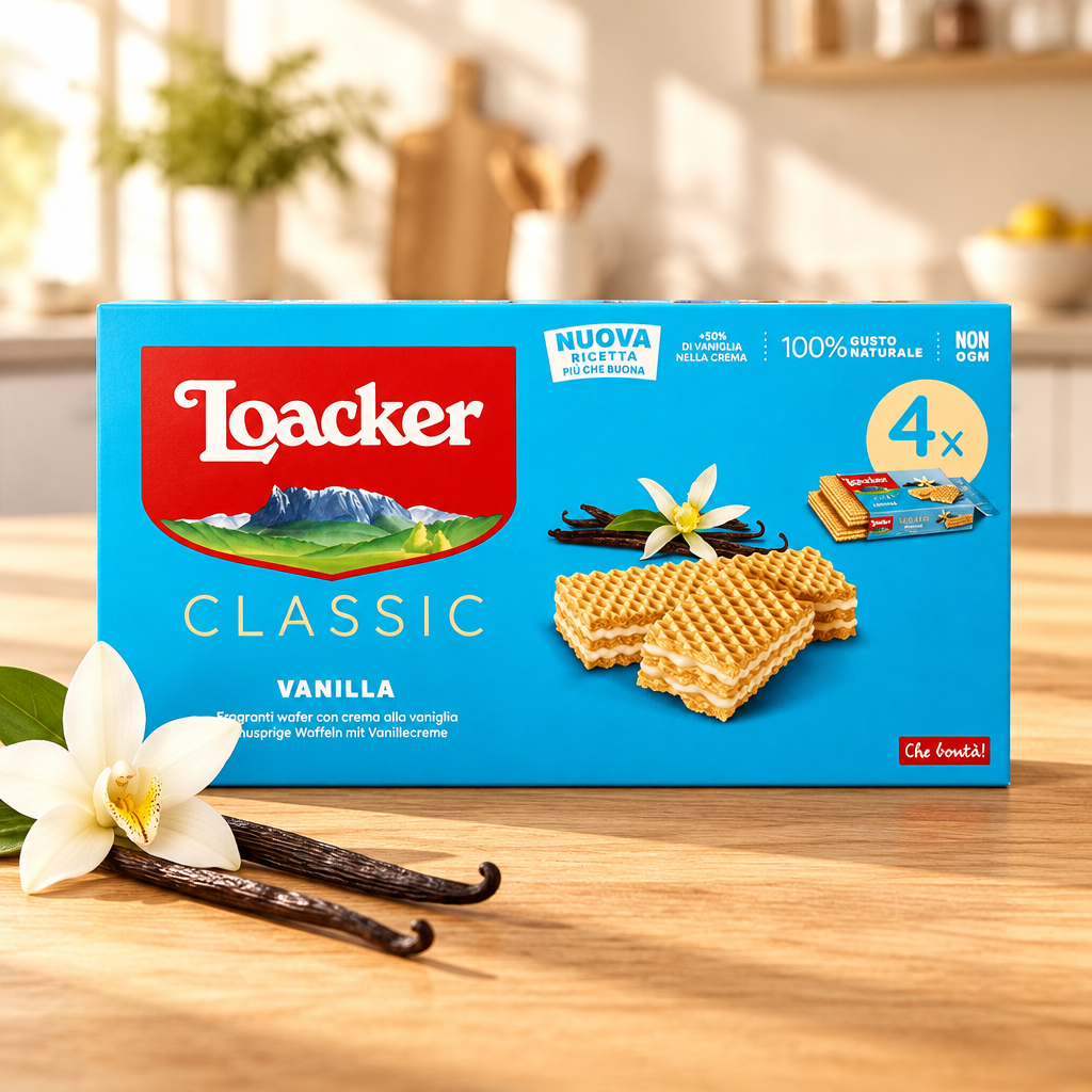 Loacker Wafer Classic Vanille – 45 g x 4
