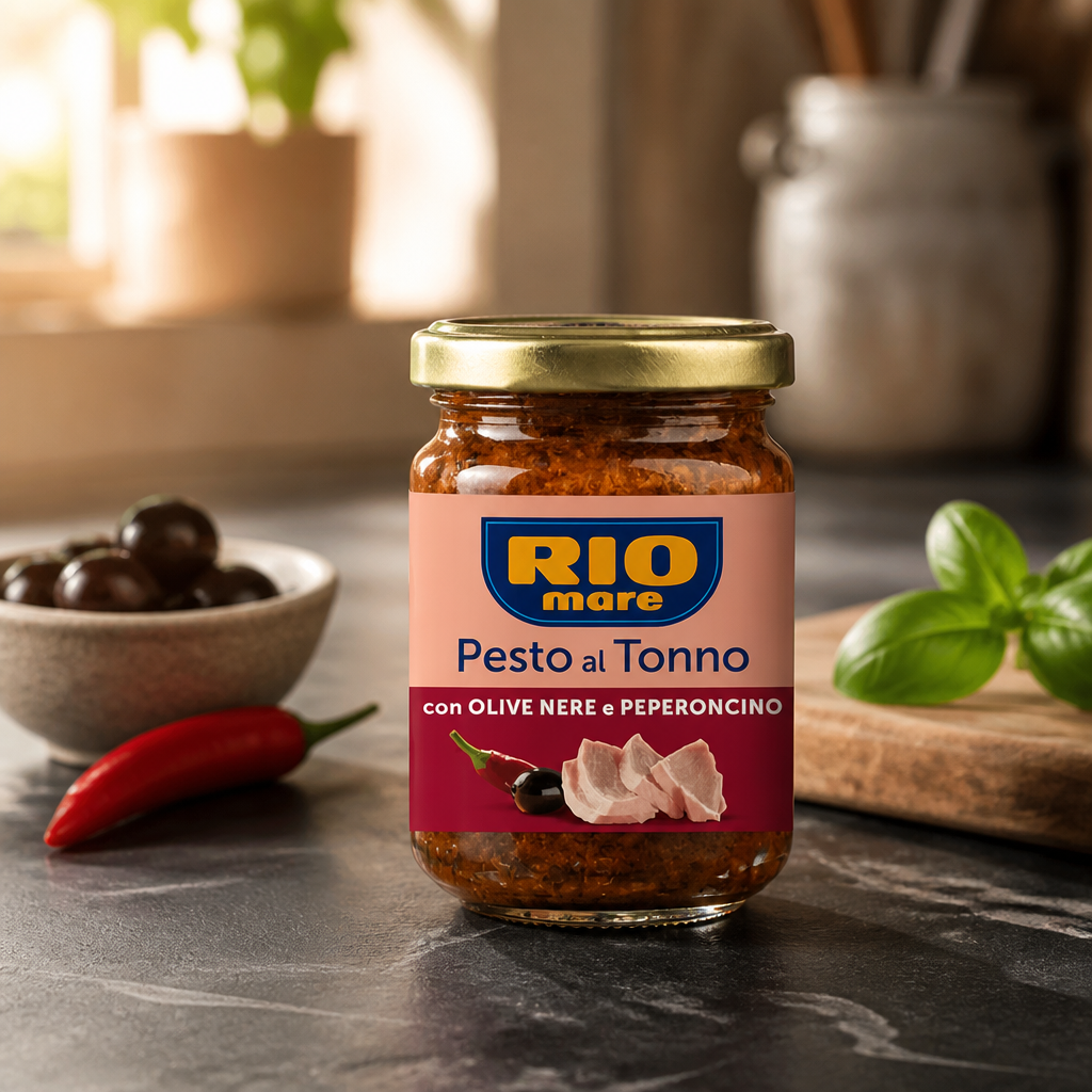 Rio Mare Pesto Tonno Olive Nere e Peperoncino 130 gr