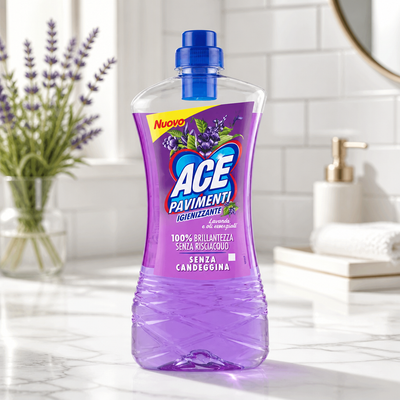 Ace Pavimenti Lavanda 1000 ml – Igienizzante per Pavimenti senza Candeggina