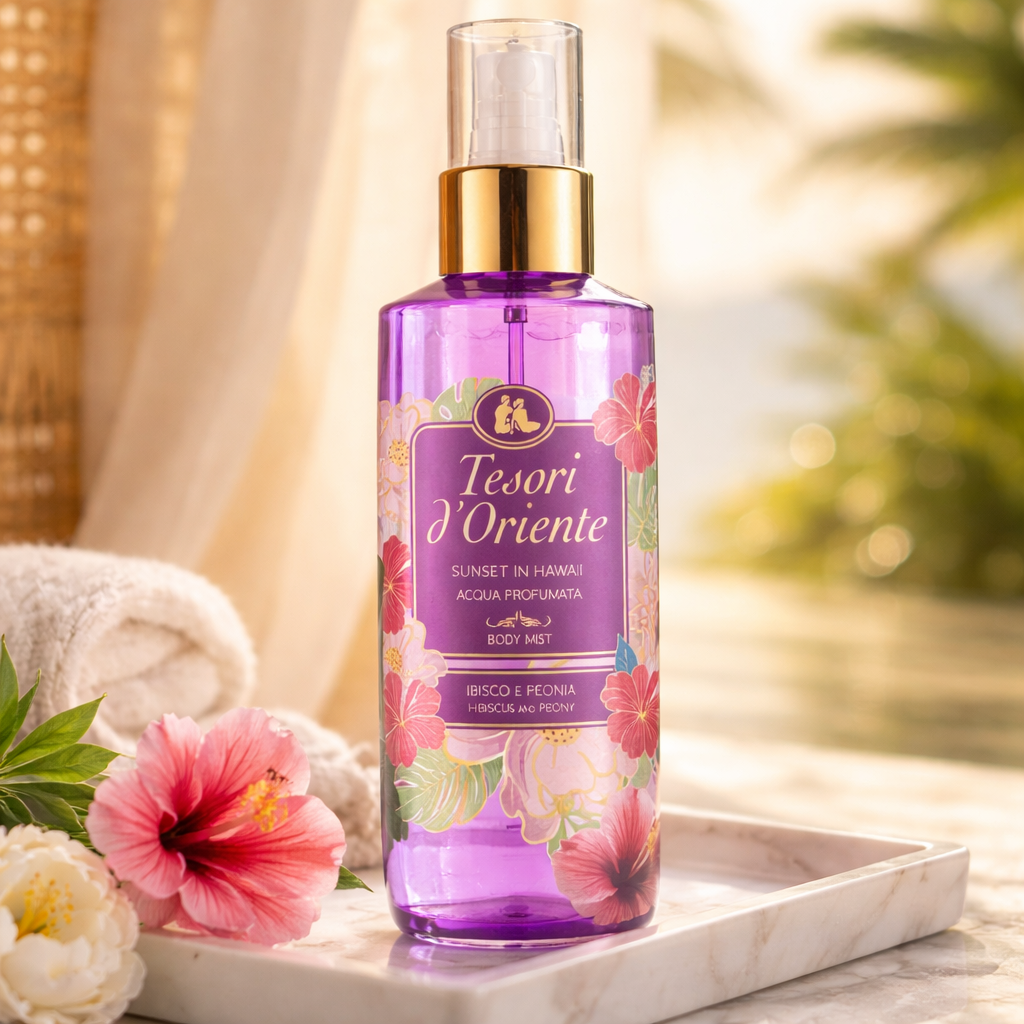Tesori d'Oriente Eau parfumée Hibiscus et Pivoine 200 ml